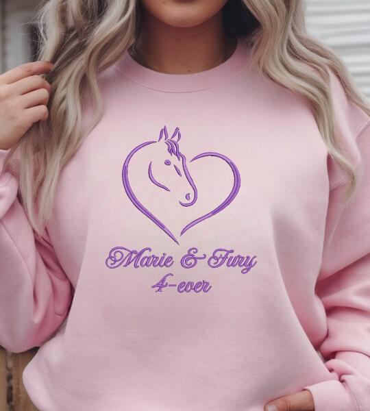 Sweat avec cheval en ligne élégante